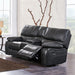 Waterfall Grey Reclining Loveseat - U0040-TQ GREY/BLK WELT-CRLS - Gate Furniture