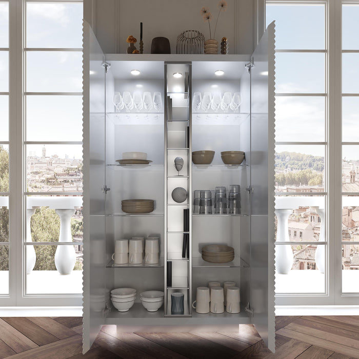 Wave 2 Door China W/ Light - i36265 - In Stock Furniture