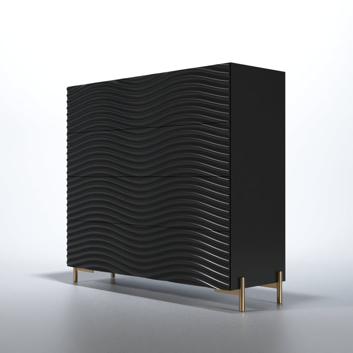 Wave Bedroom Dark Grey Set - Gate Furniture
