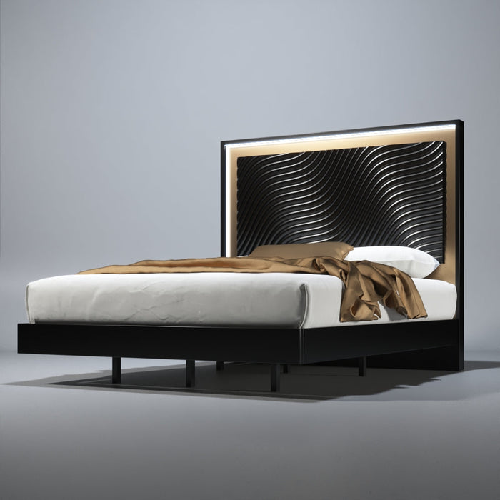 Wave Bedroom Dark Grey Set - Gate Furniture