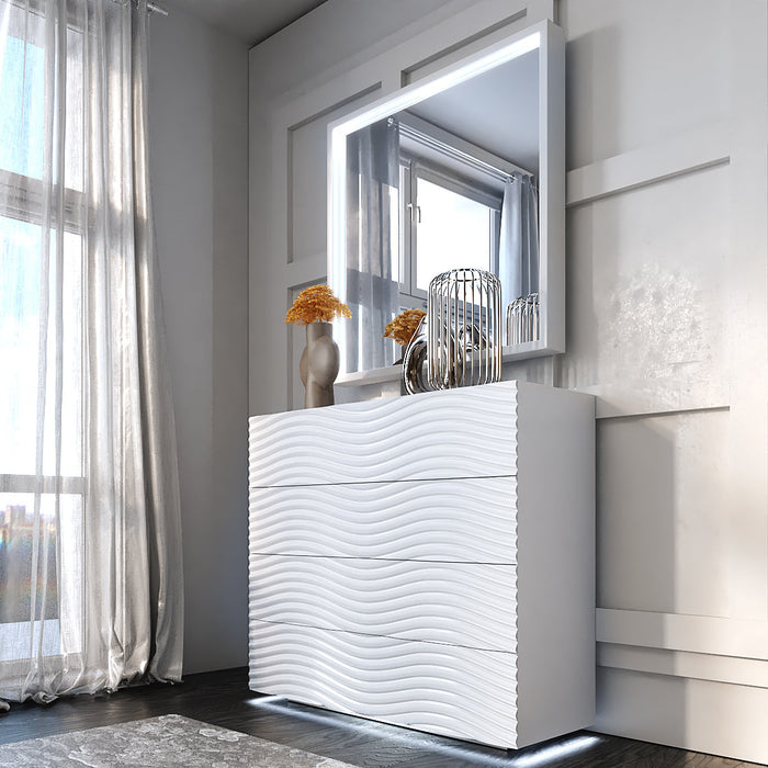 Wave Bedroom White Set - Gate Furniture