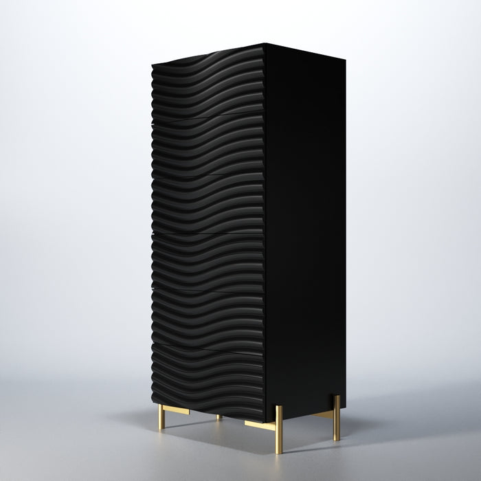 Wave Dark Grey Chest - i37505 - In Stock Furniture