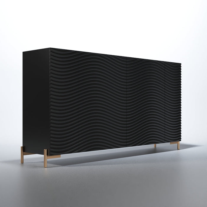 Wave Dining Dark Grey Set - Gate Furniture
