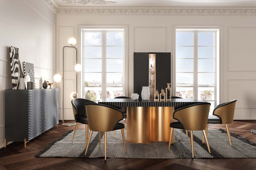 Wave Dining Dark Grey Set - Gate Furniture