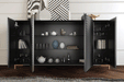 Wave Dining Dark Grey Set - Gate Furniture