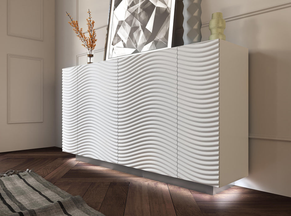 Wave Dining White Set - Gate Furniture