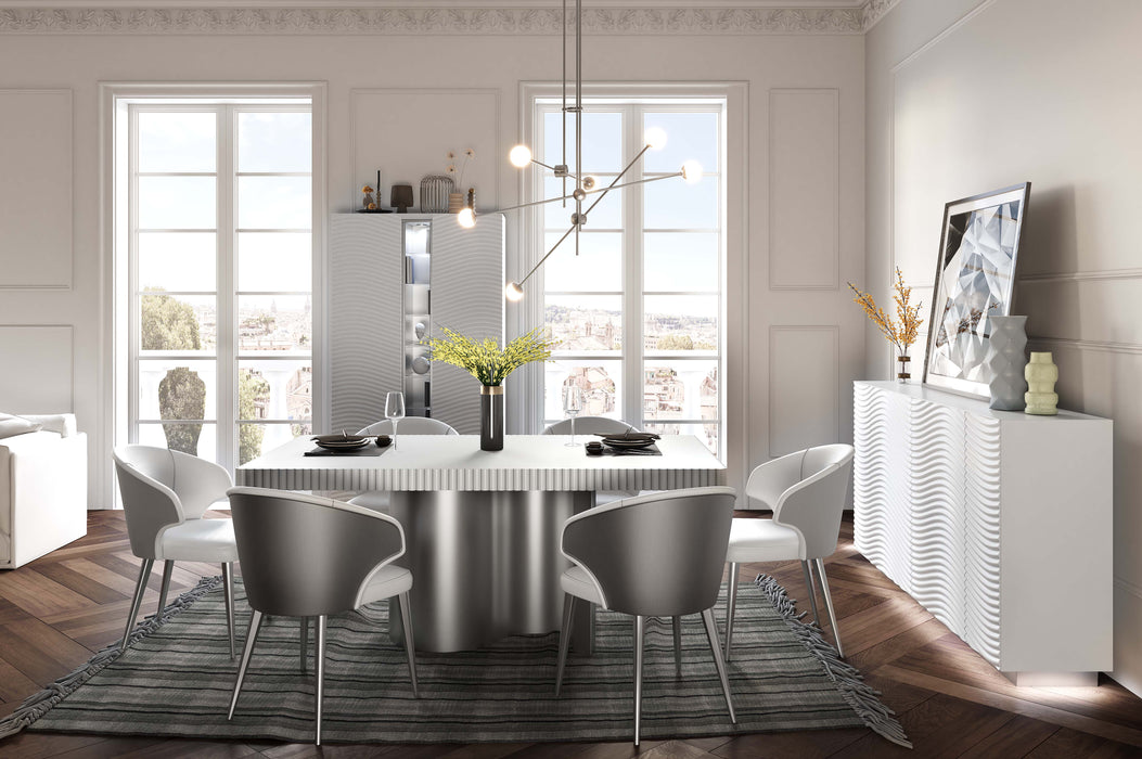 Wave Dining White Set - Gate Furniture