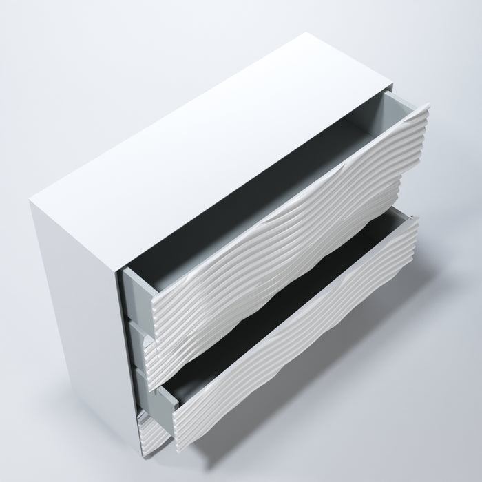 Wave Dressers/Chest White Set - In Stock Furniture