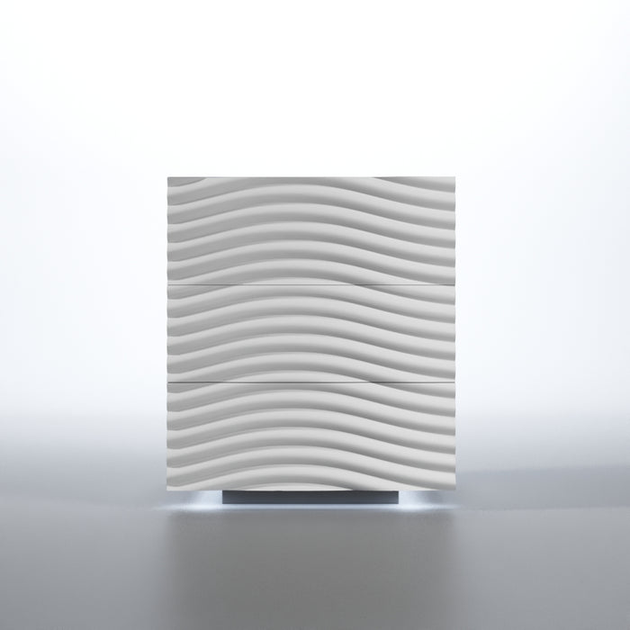 Wave Nightstand White Set - In Stock Furniture