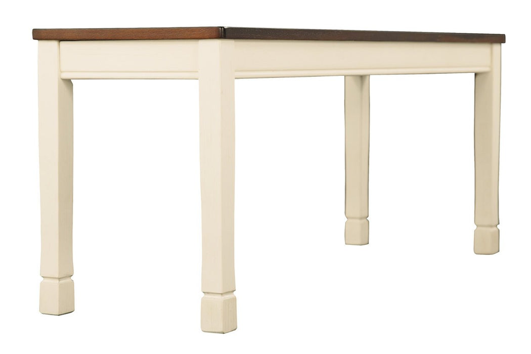 Whitesburg Brown/Cottage White Dining Bench - D583-00 - Gate Furniture