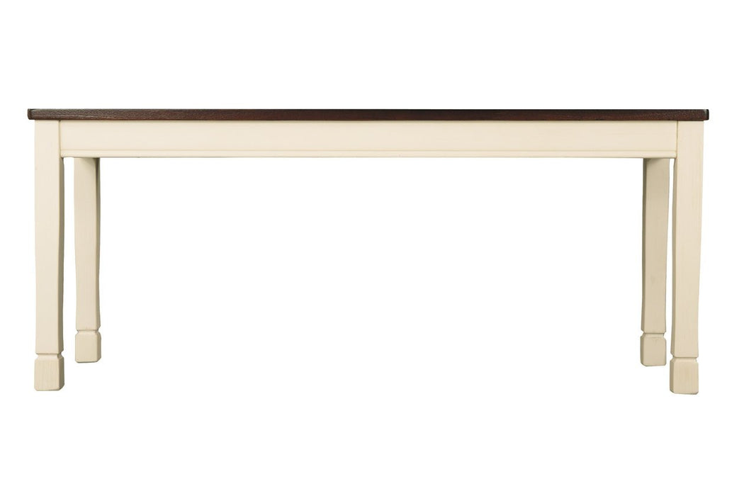 Whitesburg Brown/Cottage White Dining Bench - D583-00 - Gate Furniture