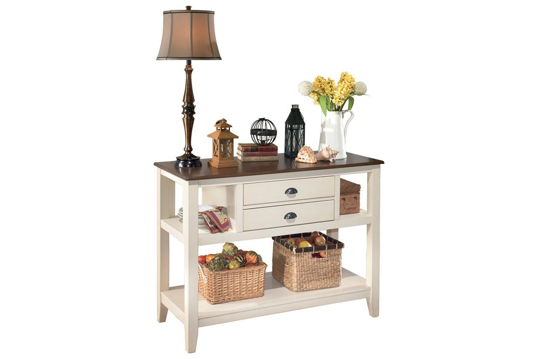 Whitesburg Brown/Cottage White Dining Server - D583-59 - Gate Furniture
