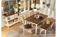 Whitesburg Brown/Cottage White Dining Server - D583-59 - Gate Furniture