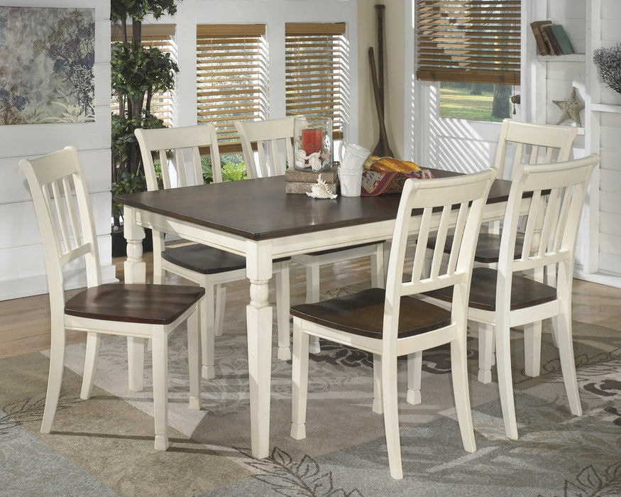 Whitesburg Brown-Cottage White Rectangular Dining Room Set - Gate Furniture