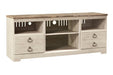 Willowton Whitewash 64" TV Stand - W267-68 - Gate Furniture