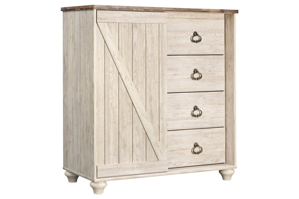 Willowton Whitewash Dressing Chest - B267-48 - Gate Furniture