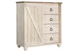 Willowton Whitewash Dressing Chest - B267-48 - Gate Furniture
