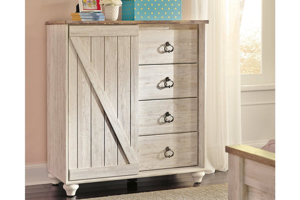Willowton Whitewash Dressing Chest - B267-48 - Gate Furniture
