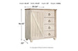 Willowton Whitewash Dressing Chest - B267-48 - Gate Furniture