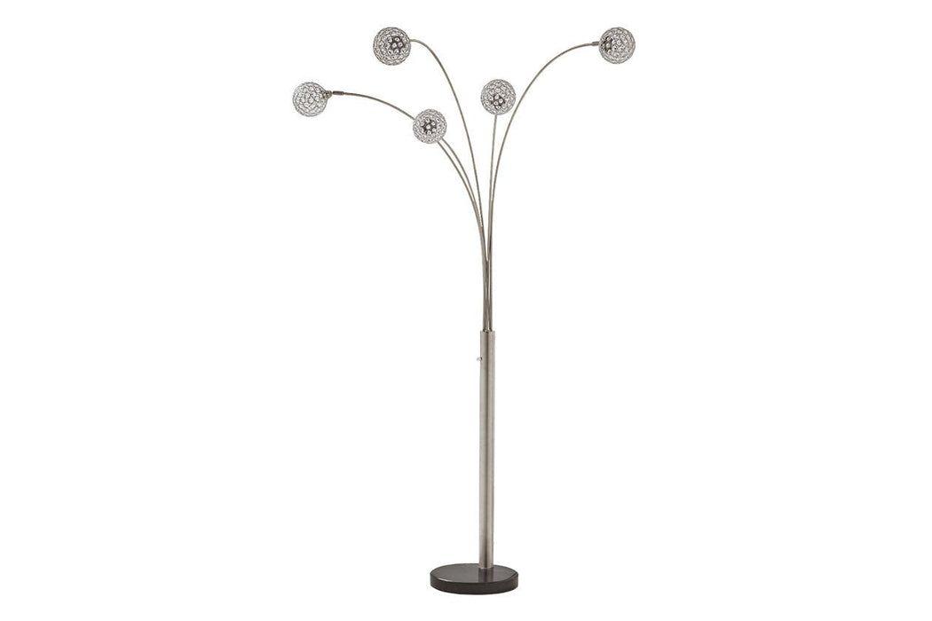 Winter Silver Finish Arc Lamp - L725089 - Gate Furniture