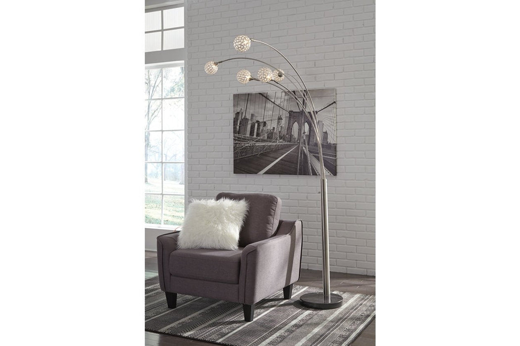 Winter Silver Finish Arc Lamp - L725089 - Gate Furniture