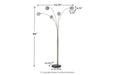 Winter Silver Finish Arc Lamp - L725089 - Gate Furniture