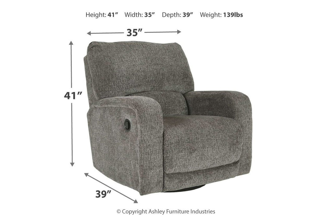 Wittlich Slate Swivel Glider Recliner - 5690161 - Gate Furniture