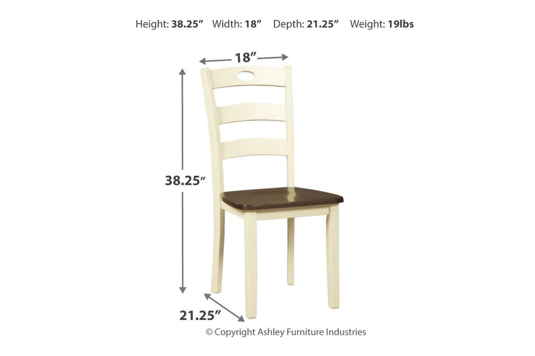 Woodanville Cream/Brown Dining Chair (Set of 2) - D335-01 - Gate Furniture