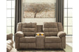 Workhorse Cocoa Reclining Loveseat with Console - 5840194 - Gate Furniture