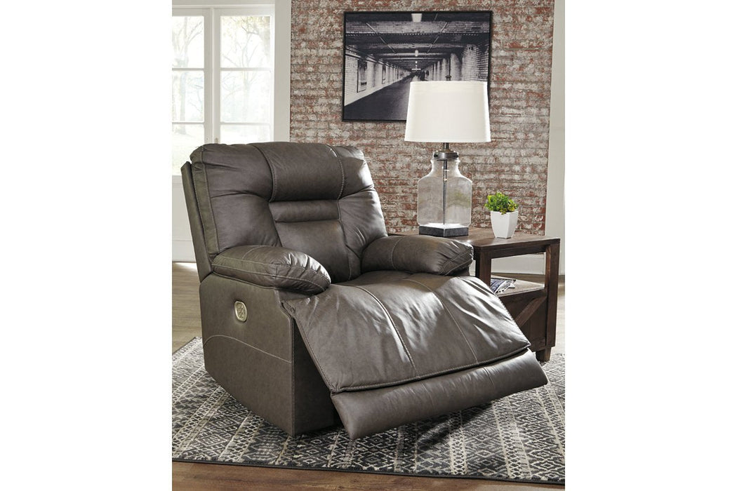 Wurstrow Smoke Power Recliner - U5460213 - Gate Furniture
