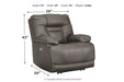 Wurstrow Smoke Power Recliner - U5460213 - Gate Furniture