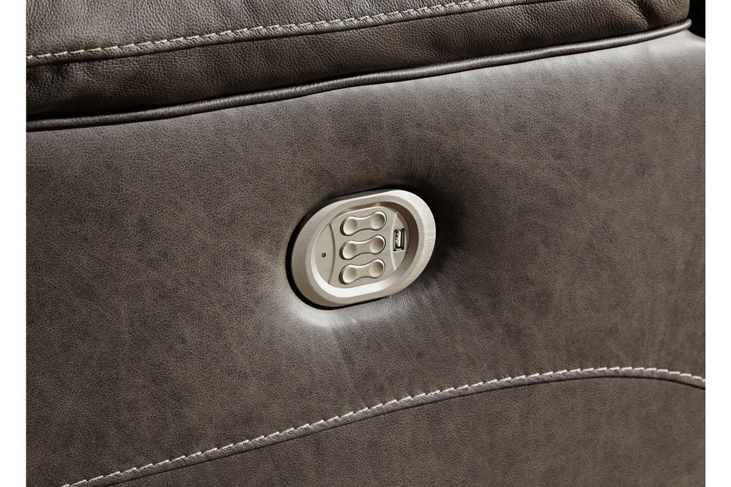 Wurstrow Smoke Power Recliner - U5460213 - Gate Furniture