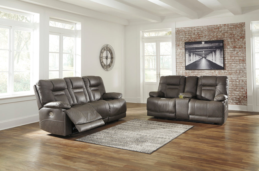 Wurstrow Smoke Power Reclining Living Room Set - Gate Furniture