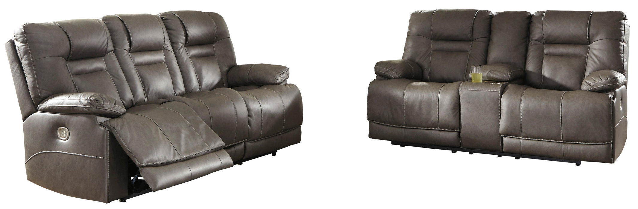 Wurstrow Smoke Power Reclining Living Room Set - Gate Furniture