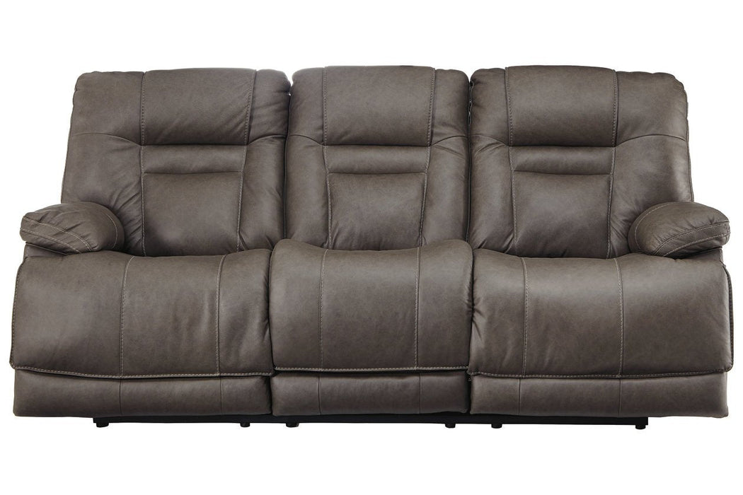 Wurstrow Smoke Power Reclining Sofa - U5460215 - Gate Furniture