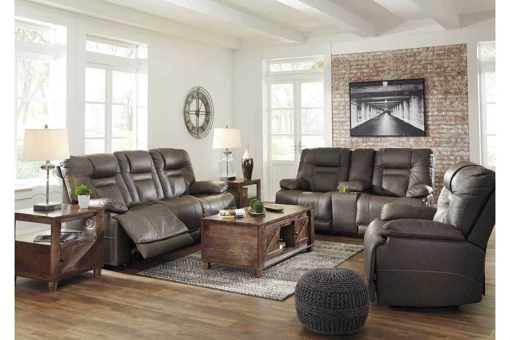 Wurstrow Smoke Power Reclining Sofa - U5460215 - Gate Furniture