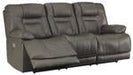 Wurstrow Smoke Power Reclining Sofa - U5460215 - Gate Furniture