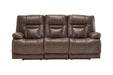 Wurstrow Umber Power Reclining Sofa - U5460315 - Gate Furniture