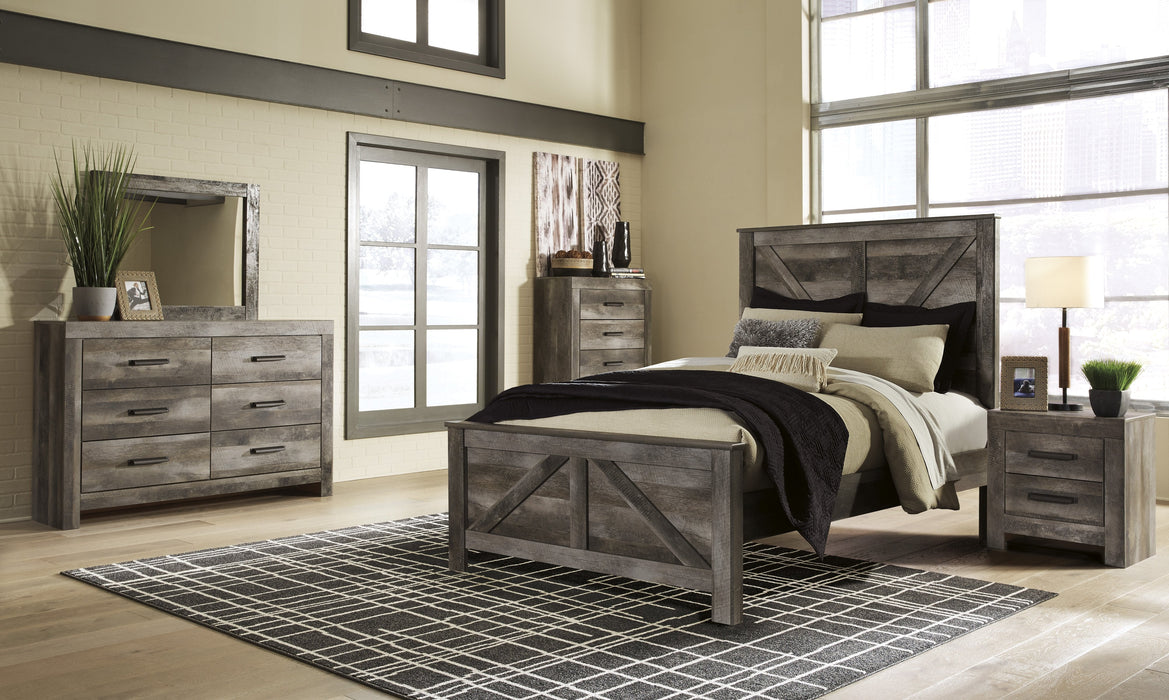 Wynnlow Gray Crossbuck Panel Bedroom Set - Gate Furniture