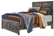 Wynnlow Gray Full Crossbuck Panel Bed - Gate Furniture