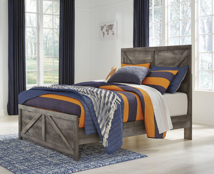 Wynnlow Gray Youth Crossbuck Panel Bedroom Set - Gate Furniture