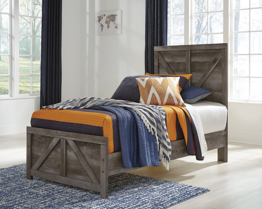 Wynnlow Gray Youth Crossbuck Panel Bedroom Set - Gate Furniture