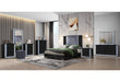 Ylime Wavy Black Queen Bed Group - YLIME-WAVY BLACK-QBG - Gate Furniture