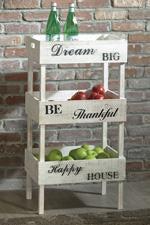 Yulton Antique White Storage Shelf - A4000091 - Gate Furniture