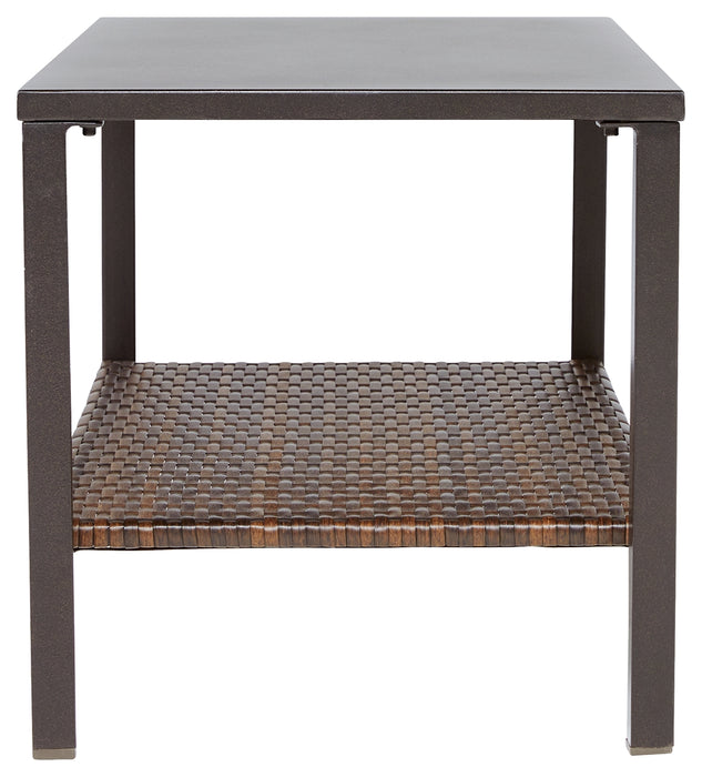 Zariyah Outdoor Love/Chairs/Table Set (Set of 4) - P330-080 - In Stock Furniture