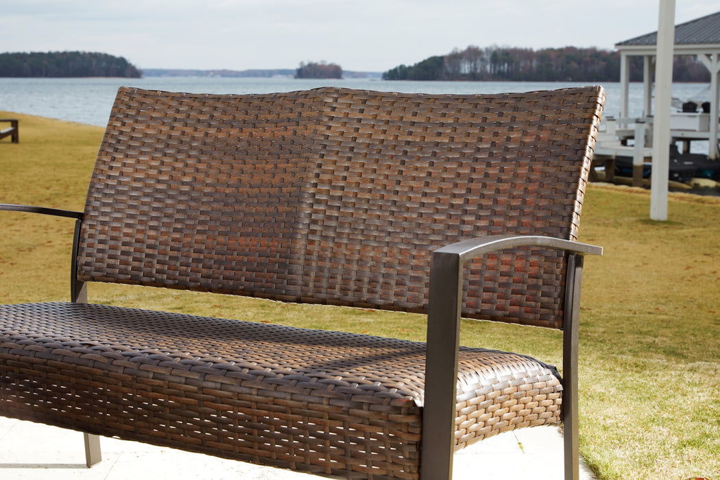 Zariyah Outdoor Love/Chairs/Table Set (Set of 4) - P330-080 - In Stock Furniture