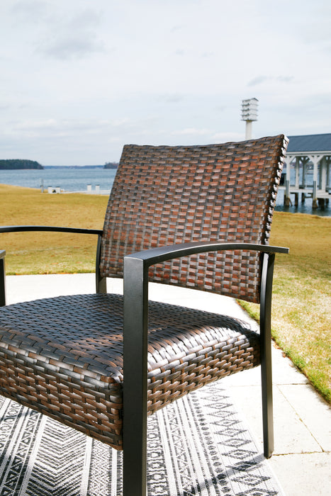 Zariyah Outdoor Love/Chairs/Table Set (Set of 4) - P330-080 - In Stock Furniture