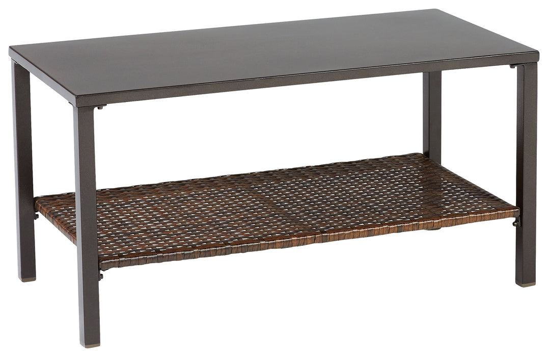 Zariyah Outdoor Love/Chairs/Table Set (Set of 4) - P330-080 - In Stock Furniture