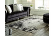 Zekeman Black/Cream/Gray Large Rug - R404921 - Gate Furniture