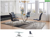 Zig Zag Dining Table With 365 Black Chairs Set - Gate Furniture